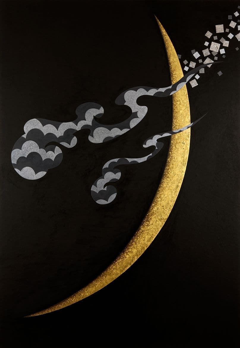 鶴田一郎:琳派シリーズ 雪月花 月 2008