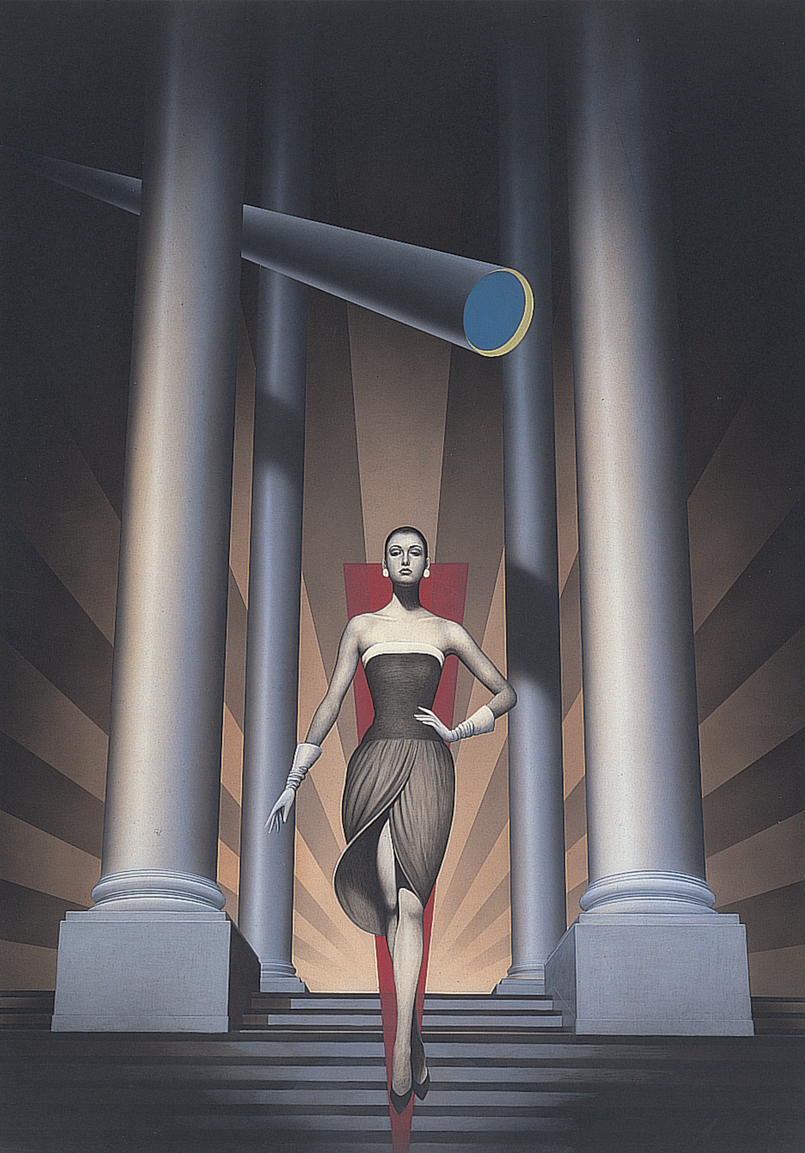 鶴田一郎: 円柱と女性Ⅰ, 1982