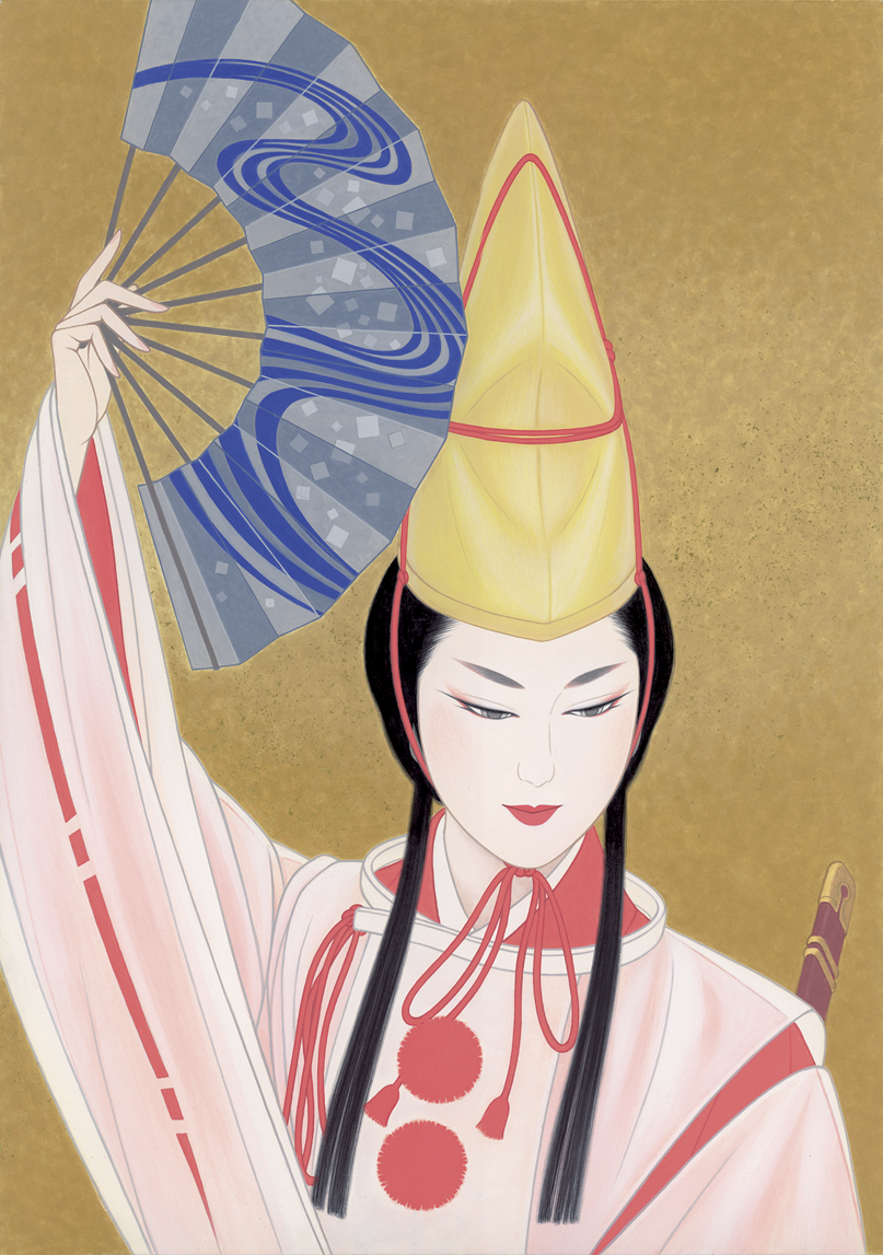 鶴田一郎:白拍子 (人吉お城まつりポスター） , 2015 