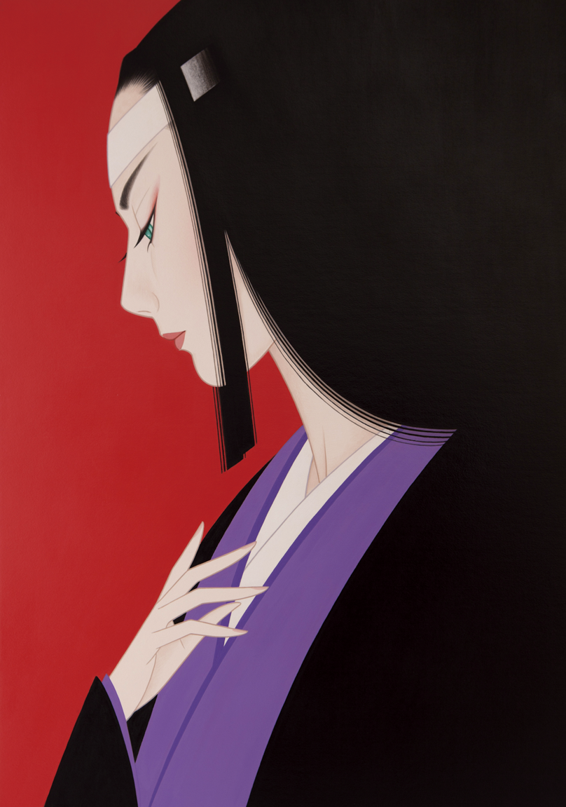 鶴田一郎:女武者 (人吉お城まつりポスター） 2012n board Size: 728 x 515 mm
